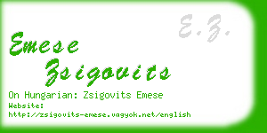 emese zsigovits business card